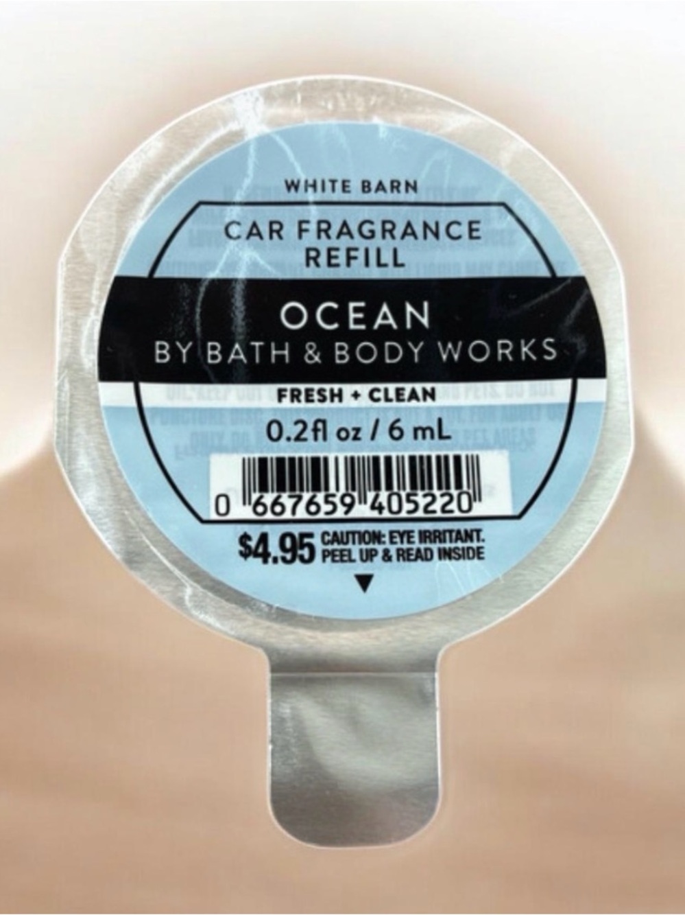 Bath & Body Works White Barn Ocean Car Fragrance Refill - Light Blue